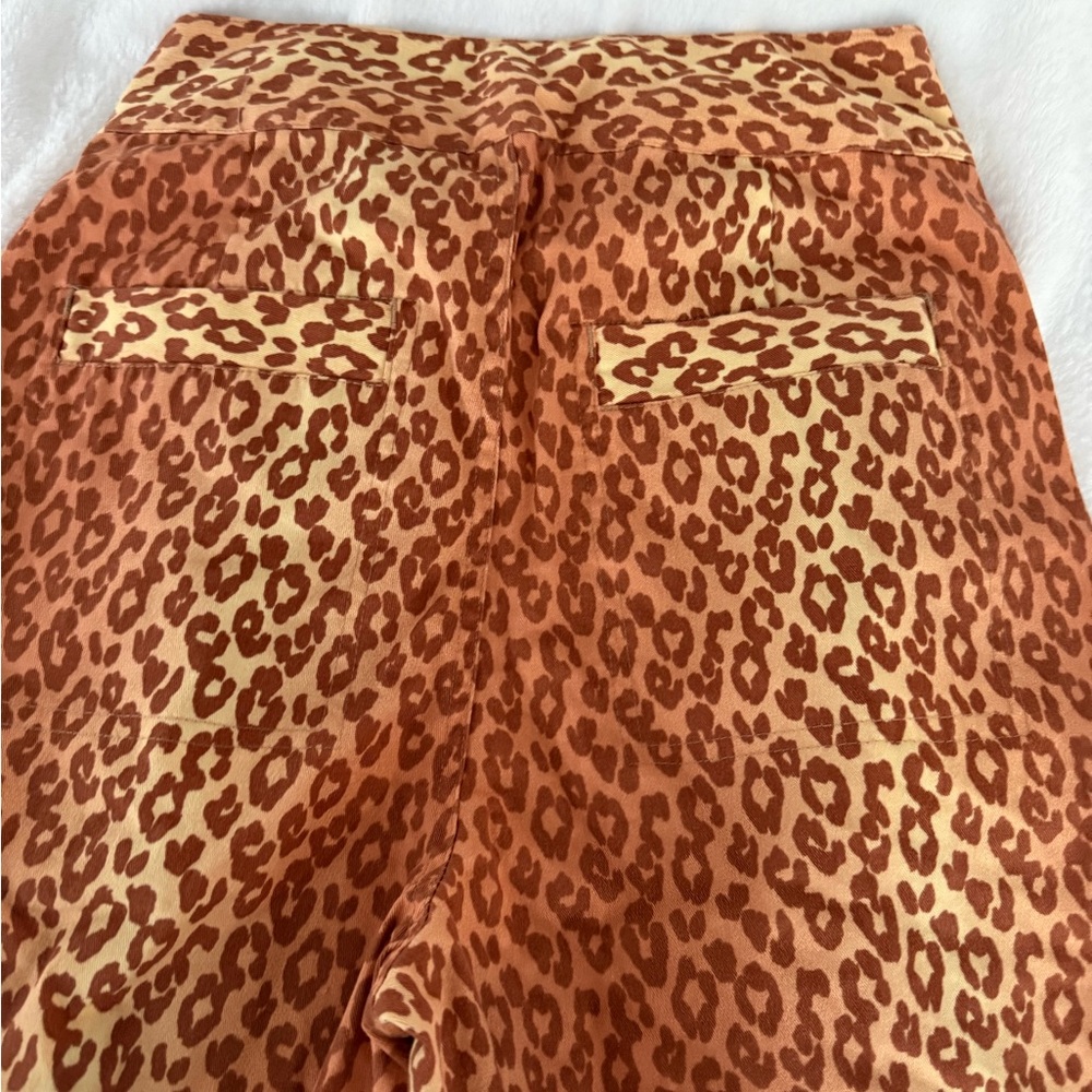 Venus Burnt Orange Brown Animal Print Denim Jogger Pants Size 4 NWOT Mom Jeans - Picture 7 of 8